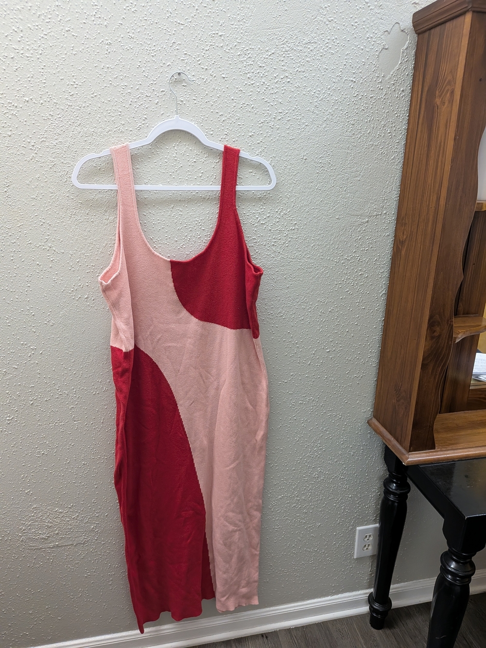 Eloquii Pink and Red Colorblock Tank Dress